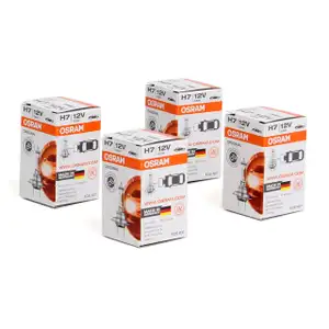 4x OSRAM Lampe Halogenlampe Gl&uuml;hlampe H7 ORIGINAL LINE 12V 55W PX26d 64210