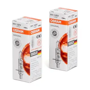 2x OSRAM Lampe Halogenlampe Gl&uuml;hlampe H1 ORIGINAL LINE 12V 55W P14,5s 64150