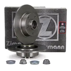 ZIMMERMANN Bremsscheiben + Radlager Satz RENAULT CLIO 4 MEGANE 3 SCENIC 3 hinten