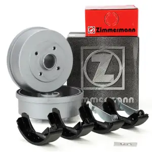 ZIMMERMANN Bremstrommeln + Backen OPEL CORSA C TIGRA B TwinTop mit ABS hinten