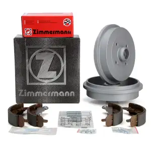 ZIMMERMANN Bremstrommeln + Bremsbacken f&uuml;r VW Golf 2 3 Passat Polo Vento hinten