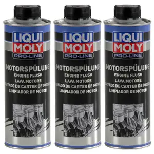 LIQUI MOLY 2427 PRO-LINE Motorsp&uuml;lung Motorreinigung Schlammsp&uuml;lung 3x 500 ml