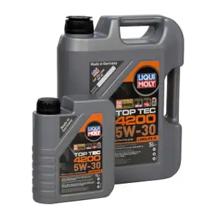 LIQUI MOLY 6L 6 Liter Motor&ouml;l &Ouml;l TOP TEC 4200 5W30 5W-30 3707 VW 504.00 507.00