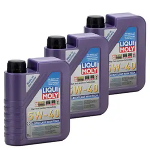 LIQUI MOLY Motor&ouml;l &Ouml;l LEICHTLAUF HIGH TECH 5W40 5W-40 3L 3 Liter 3863