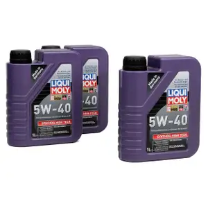 LIQUI MOLY Motor&ouml;l &Ouml;l SYNTHOIL HIGH TECH 5W40 5W-40 3L 3 Liter 1306