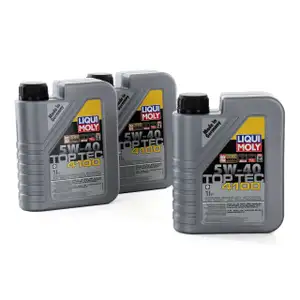 LIQUI MOLY Motor&ouml;l &Ouml;l TOP TEC 4100 5W40 5W-40 3L 3Liter 3700