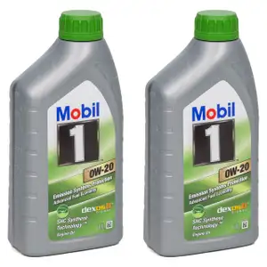 Mobil 1 ESP X2 Motor&ouml;l &Ouml;l 0W-20 0W20 PORSCHE C20 VW 508.00/509.00 - 2L 2 Liter