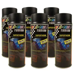 DUPLI-COLOR 191794 Schutzspray Schutzlack Supertherm Hitzelack Schwarz 3x 400ml