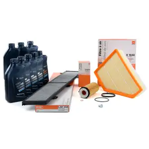 KNECHT / MAHLE Filterset + 8 L ORIGINAL BMW 5W30 Motor&ouml;l f&uuml;r E90-93 325d 330d