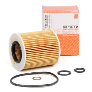 MAHLE &Ouml;lfilter + Dichtung f&uuml;r BMW 1er E81 E87 116-120i 3er E46 316-318i OX166/1D