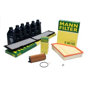 MANN Filterset + 6 L ORIGINAL BMW 5W30 Motor&ouml;l f&uuml;r 1er E81-88 3er E90-93 X1 E84