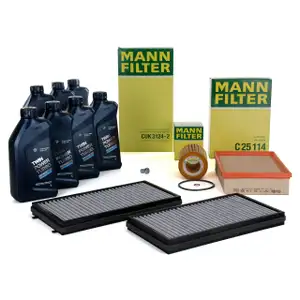 MANN Filterset + 7 L ORIGINAL BMW 5W30 Motor&ouml;l f&uuml;r 7er E65 E66 E67 730i 231 PS
