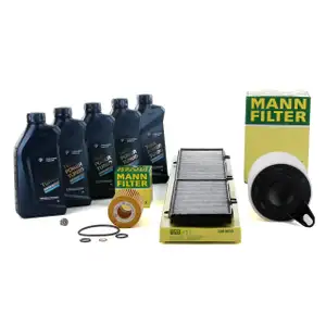 MANN Inspektionskit + 5 L ORIGINAL f&uuml;r BMW 5W30 Motor&ouml;l E81 E87 116i E90-92 316i