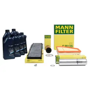 MANN Inspektionskit + 6 L ORIGINAL BMW 5W30 Motor&ouml;l 1er E81-88 116-123d 90-204PS