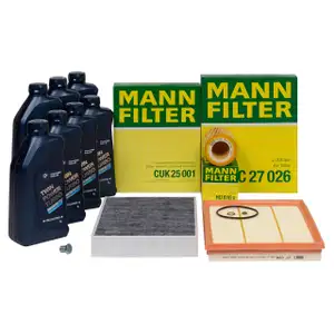 MANN Inspektionskit + 7 L ORIGINAL BMW 5W30 Motor&ouml;l f&uuml;r M135i M235i 335i 435i