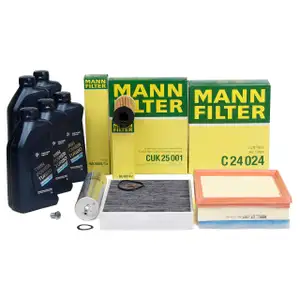 MANN Inspektionskit + 5 L ORIGINAL BMW 5W30 Motor&ouml;l 114-125d 218-225d 316-325d