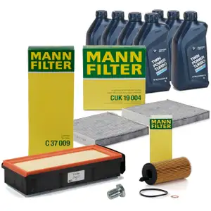 MANN Inspektionskit + 7 L ORIGINAL BMW 5W30 Motor&ouml;l f&uuml;r X3 F25 X4 F26 30d 35d