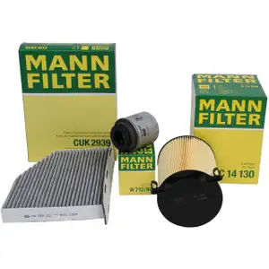 MANN Filterset f&uuml;r AUDI A3 8P SEAT SKODA VW GOLF 6 PASSAT TOURAN 1.2/1.4 TSI