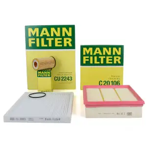 MANN Inspektionskit Filterpaket Filterset f&uuml;r Opel Corsa D E 1.0 1.2/LPG 1.4/LPG