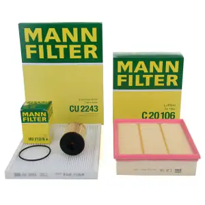 MANN Inspektionskit Filterpaket Filterset f&uuml;r Opel Corsa D 1.0 1.2/LPG 1.4/LPG