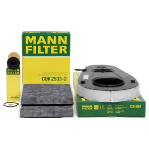 MANN Inspektionskit Filterset f&uuml;r BMW 5er F10 F11 F07 518d 520d 525d 136-258 PS