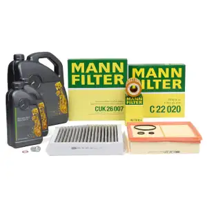 MANN Inspektionskit + 7 L ORIGINAL Mercedes 5W30 Motor&ouml;l W176 W246 180-220CDI