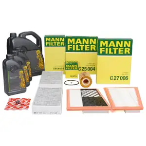 MANN Inspektionskit + 8 L ORIGINAL Mercedes 5W30 Motor&ouml;l X164 W164 W251 V251