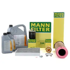 MANN Inspektionskit + 7L ORIGINAL Mercedes 5W30 Motor&ouml;l W211 E200/220/270CDI