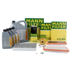 MANN Inspektionskit + 9 L ORIGINAL Mercedes 5W30 Motor&ouml;l E-KLASSE W211 E280CDI