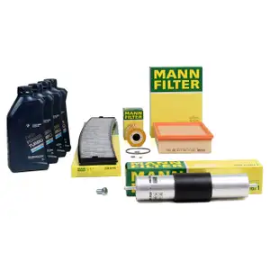 MANN Inspektionskit + 4 L ORIGINAL BMW 5W30 Motor&ouml;l 3er E46 316i 318i 105/118 PS