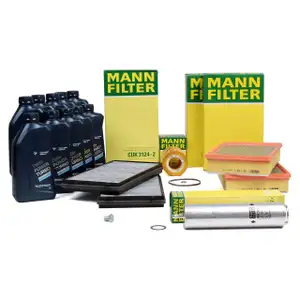 MANN Inspektionskit + 10 L ORIGINAL f&uuml;r BMW 5W30 Motor&ouml;l 7er E65-67 740d 258 PS