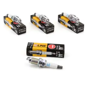 4x NGK Z&uuml;ndkerze V-Line 44 97237 ZFR6T-11G f&uuml;r VW Caddy Fox Golf Jetta Polo