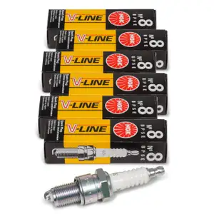 6x NGK 2364 Z&uuml;ndkerze V-LINE 8 BMW 3er E21 E30 5er E12 E28 6er E24 7er E23 VW Golf 1