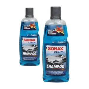 2x 1L 1 Liter SONAX Xtreme Shampoo 2 in 1 ohne Abledern Auto-Reiniger 215300