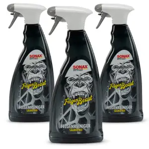 SONAX 433300 FelgenBeast s&auml;urefreier Felgenreiniger Felgen Reiniger 3x 1 Liter
