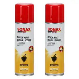 2x SONAX MotorPlast gl&auml;nzender Motor Schutzlack Motorpflege 300ml 330200