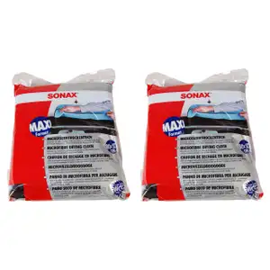 2x 1 St&uuml;ck SONAX Microfaser Trockentuch Microfasertrockentuch 80x50cm 450800