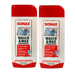 2x 500ml SONAX Autopflege Lackpflege WASCH & WAX 313200