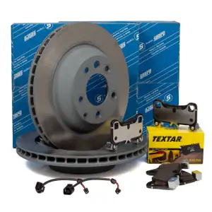 SEBRO Bremsscheiben TEXTAR Bel&auml;ge AUDI Q7 4L 1KD PORSCHE CAYENNE 9PA 1KP hinten
