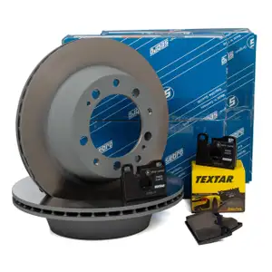 SEBRO Bremsscheiben + TEXTAR Bremsbel&auml;ge f&uuml;r PORSCHE 924 + 928 + 944 hinten
