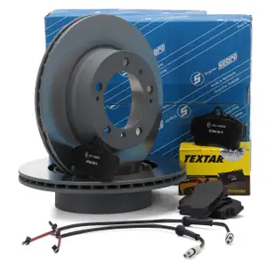 SEBRO Bremsscheiben + TEXTAR Bel&auml;ge + Wako PORSCHE BOXSTER (986) 2.5 2.7 hinten