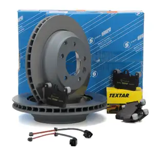 SEBRO Bremsscheiben TEXTAR Bel&auml;ge Wako AUDI Q7 PORSCHE CAYENNE VW TOUAREG hinten