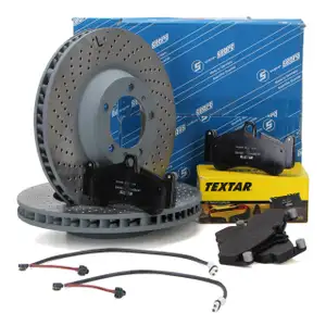 SEBRO Bremsscheiben TEXTAR Bel&auml;ge PORSCHE 911 996 3.6 GT3 / GT2 ab 01.2004 vorne