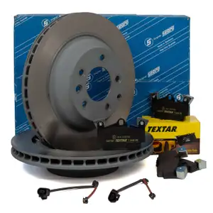SEBRO Bremsscheiben TEXTAR Bel&auml;ge AUDI Q7 4L 2EA PORSCHE CAYENNE 9PA 1KU hinten