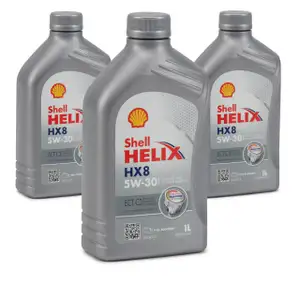 SHELL Motor&ouml;l &Ouml;L HELIX HX8 ECT C3 5W-30 5W30 f&uuml;r BMW LL-04 MB 229.31 229.51 - 3L