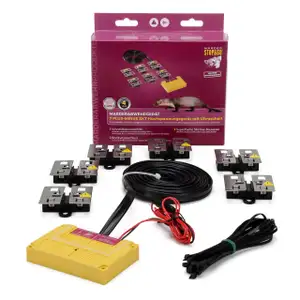 STOP & GO Hochspannungs Marderabwehrger&auml;t mit Ultraschall 7 Plus-Minus SKT
