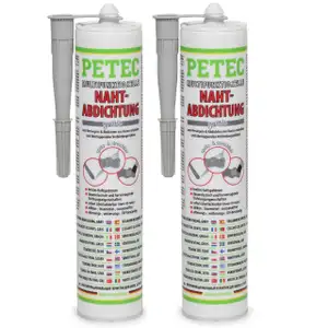 2x 310ml PETEC 94131 Multifunktionelle Nahtabdichtung Abdichtung Kartusche GRAU