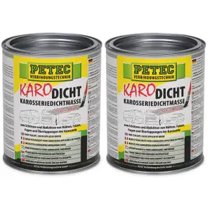 PETEC 94130 Karodicht Karosseriedichtmasse Dichtmasse streichbar 2000ml 2 L GRAU