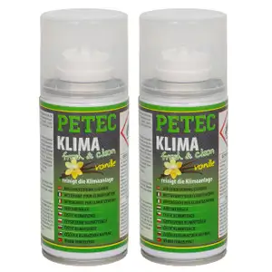 PETEC 71470 Klima Fresh & Clean Klimaanlagen-Lufterfrischer VANILLE 2x 150ml