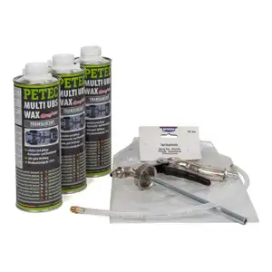 PRESTO Spr&uuml;hpistole + PETEC MULTI UBS-WAX Saugdose Unterbodenschutz 3 Liter